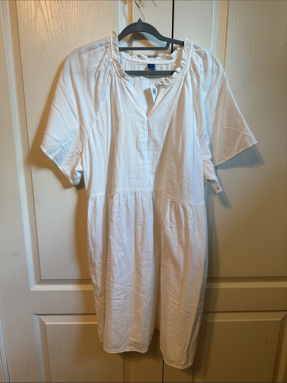 Old Navy White Peasant Mini Dress